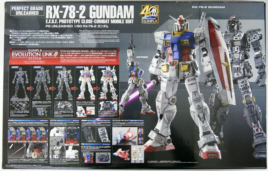 Bandai Perfect Grade Unleashed RX-78-2 Gundam E.F.S.F. Prototype Close-combat Mobile Suit