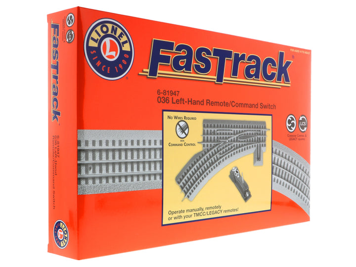 Lionel FasTrack O36 Remote/Command Switch - Left Hand