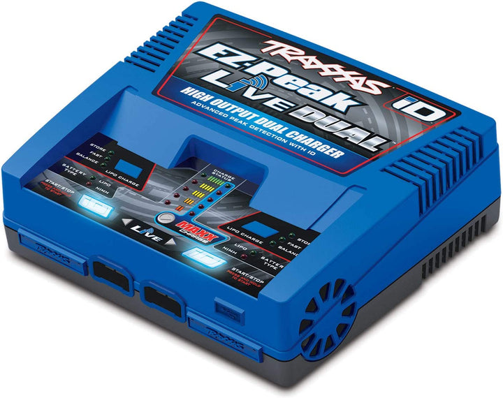 Traxxas EZ Peak Live Dual, 200W Multi-Chemistry Charger with ID, Blue 2973