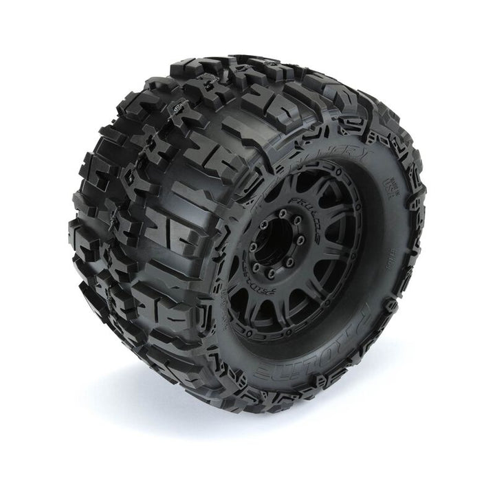 Pro-Line 1/8 Trencher X F/R 3.8" MT Tires Mounted 17mm Blk Raid (2)