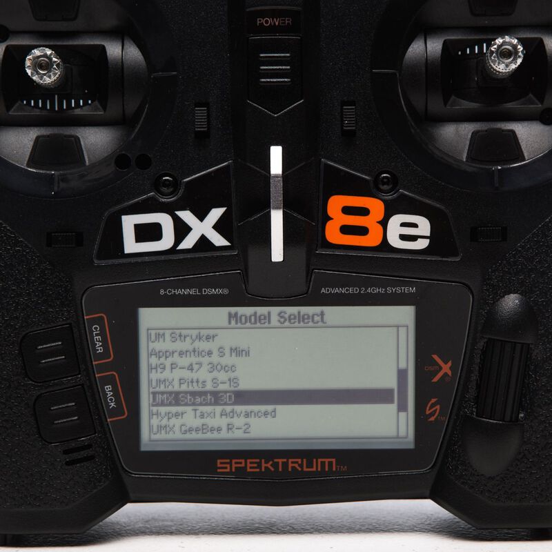 Spektrum DX8e 8-Channel DSMX Transmitter Only